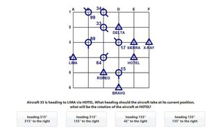 FEAST 1 Coordinate System Test: estimate distances between points, headings toward arrival points, and rotation turns under time pressure