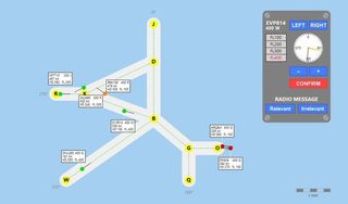 FEAST 2 Radar Control Test: guide aircraft from entry points to exit points while maintaining separation under task pressure